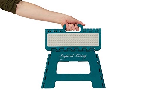Inspired Living Step Heavy Duty folding-stools, 9" High, DARK TEAL