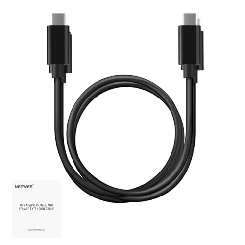 NEEWER 2 Pack OTG Cable Set, USB C to C & USB C to iOS, Male to Male DAC Audio Output Cable Compatible with iPhone iPad Android MacBook Laptop PC, 18'/45cm, LM6