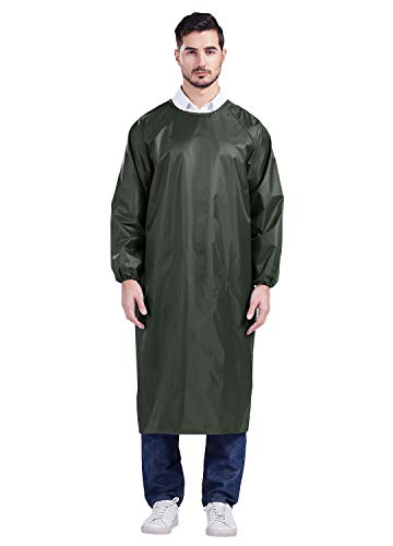 Nanxson Tablier de Cuisine Imperméable Tablier de Travail Anti-Huile Blouse de Salon Avec Poche Unisexe Manches Longues CF3015