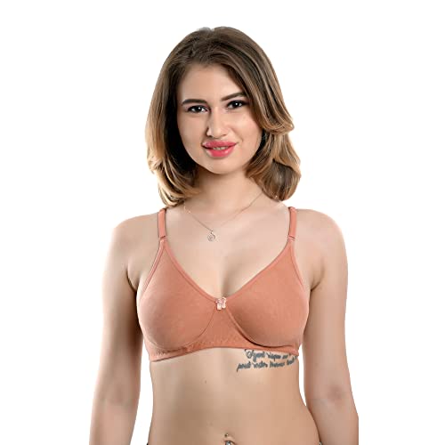 Image of Women's T-Shirt Bra Non-Padded Full Coverage Bra Pack of 3 Multicolor