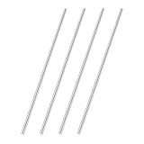 sourcing map Lot de 4 tiges rondes en acier rapide de 3,2 mm de diamètre - 150 mm de long...