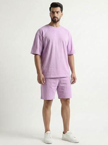 Image of Kvetoo Men Cotton T Shirt and Shorts Set Co Ord Set for Men Summer Casual Lounge Wear Gym Workout T Shirt Shorts Combo Half Sleeve Comfortable Cotton Outfit