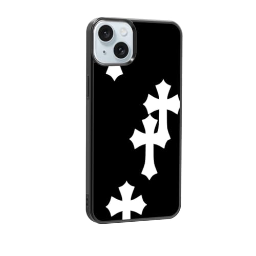 qizjio Cross Phone Case Shockproof Protective Heart Cases for iPhone 15 Plus