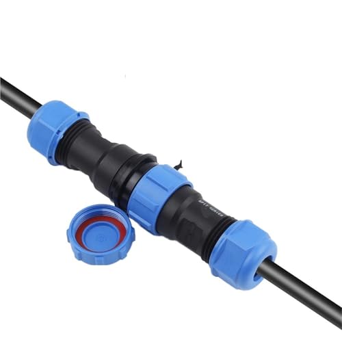 Conector SP17 IP68 de 3 pines tipo tuerca macho y hembra para montaje en panel de cable coaxial