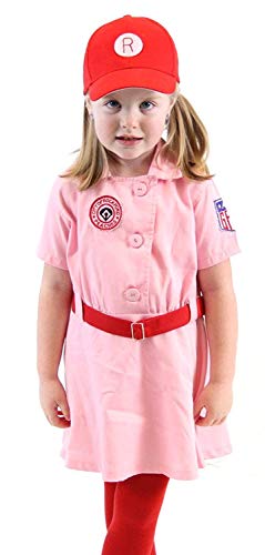 Rockford Peaches AAGPBL Baseball Girls Costume Dress (5/6) Pink