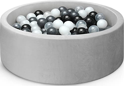 Image of Edostory Ball Pit, ∅ 2.75in 200 Balls Included, Memory Foam Ball Pits for Toddlers Soft Children Round Playpen 35 x 12 inch