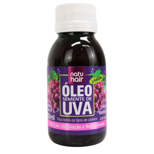 Óleo para Cabelo Natu Hair Semente de Uva Transparente 60 Ml