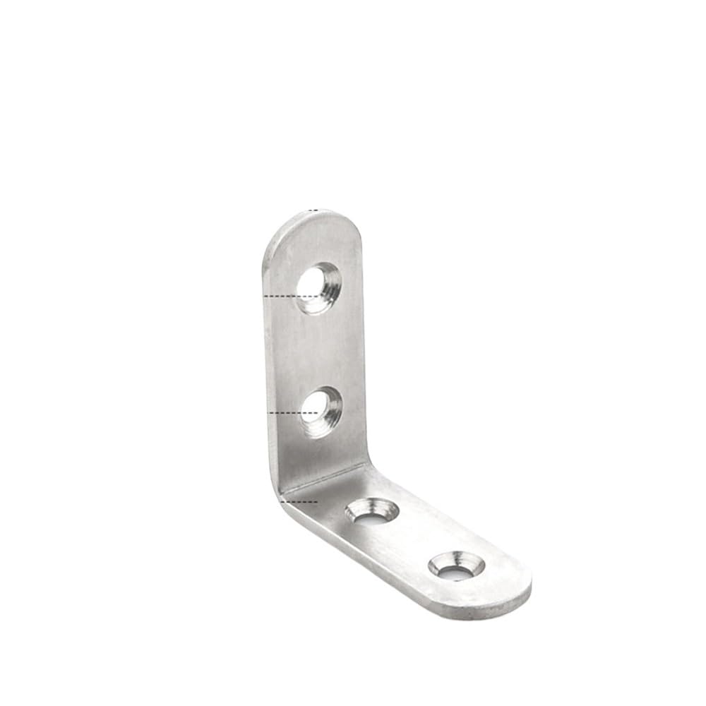 Sunrrafck One Color 5Pcs Stainless Steel Corner Bracket 90 Degree Right Angle For Wood Furniture Bedframe Cabinet L Shaped Triangular Brackets Support(50X50x19)