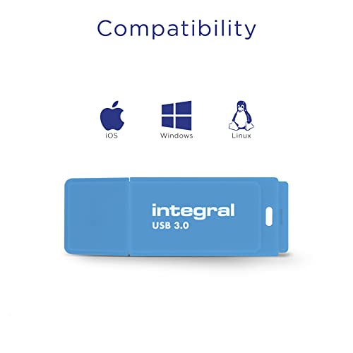 Integral 256GB Neon Yellow USB 3.2 Gen 1 Flash Drive, Blue - Image 3