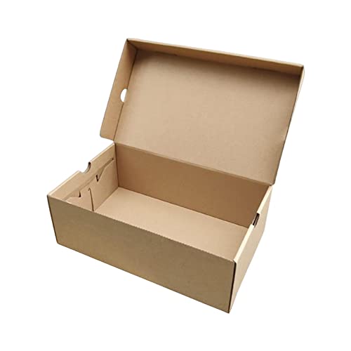 Folpus Cardboard Shoe Boxes with Lid Space Saving Shoe Shipping Boxes Multi-Purpose Storage Box for Home Office Organization Containers Multi 35cmx25cmx12cm