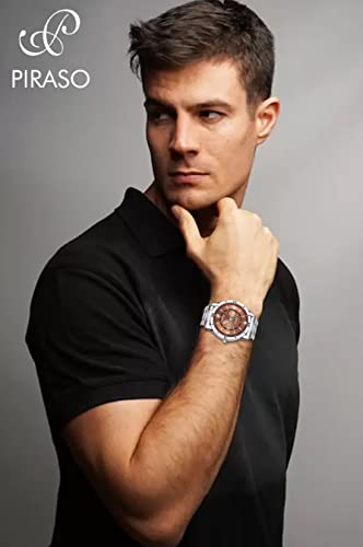 Image of PIRASO Analog Day and Date Working Display MESH Strap Watch for Men & Boys