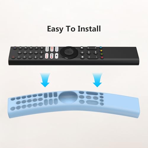 Image of Silicone Remote Cover for Xiaomi Mi TV 2025 Model Remote, Black, Diamond Textured, Precision Button Holes (LUMINIOUS Blue, XIAOMI TV 2025)