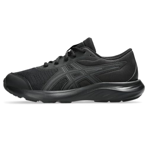 ASICS Kid's Contend 9 Grade School Running Shoes, 3.5, Black/Graphite Grey