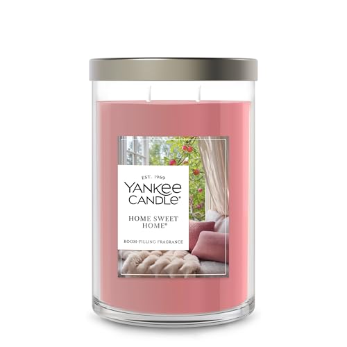 Yankee Candle Large Tumbler Scented Candle with up to 80 Hour Burn Time, Premium Plant Wax Blend for Consistent Burn, 20 oz Tumbler Candle with Room Filling Fragrance, Home Sweet Home