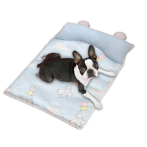 Tapis rafraîchissant pour chien avec oreiller ergonomique de glace