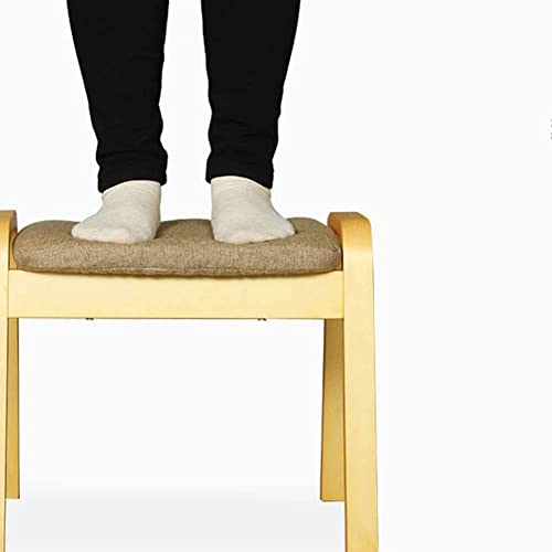 Chaise rembourree durable avec accoudoirs integrés structure solide pouf moderne couleur A