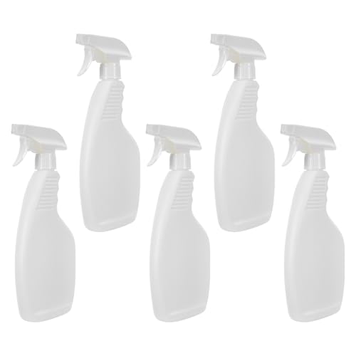 NIYANGLE 5 botellas pulverizadoras de plástico de 500 ml/16,9 oz - Rociador vacío para limpiar el agua de las plantas - Uso en baños, cocinas, barbacoas, uso comercial y residencial