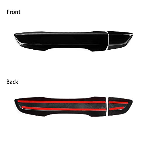 Thenice for 10th Gen Civic Accessories Door Handle Cover Exterior Decoration Compatible with Honda Civic 2021 2020 2019 2018 2017 2016 with Smart Auto Lock Holes -Black