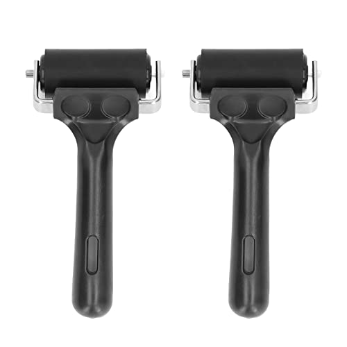 Xolsurg Rubber Roller Strong Durable Easy to Use for Art Printing Rubber Handle 2 Pcs Roller Set Crafting Stamping