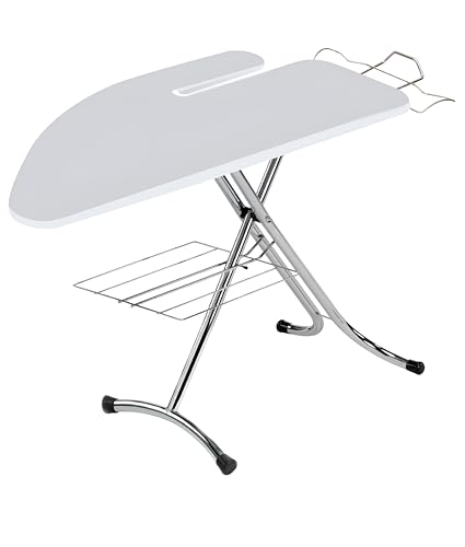 Top House Italia Festival Profi Asse da Stiro con Stiramaniche - 125x48 cm - Salvaspazio, robusto, pieghevole - Copriasse anti piega termoriflettente