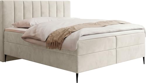 WFL GROUP Boxspringbett mit Bettkasten – Polsterbett 180 x 200 cm mit H...