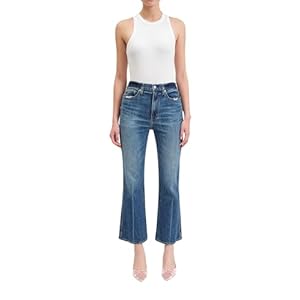 DAZE Women’s Soho High Rise Ankle Flare Denim Jeans