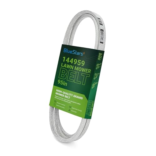 Image of BlueStars 144959 Mower Deck Belt for 42 inch Deck | Aramid Cord | 1 /2 inch X 95 inch | Deck Belt for 42 inch Deck Craftsman LT1000 LT2000 LT3000 Poulan - Replace 532144959 AYP 130801 Husqvarna 532130801 248-095