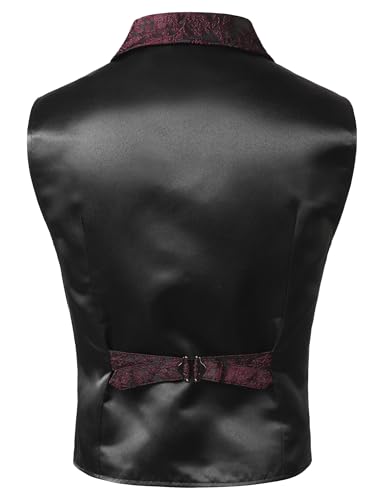 Image of VATPAVE Mens Victorian Suit Vest Steampunk Gothic Waistcoat