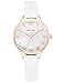 Orologio Donna Elegante Pelle Bianco Orologi da Polso Donna Ragazza Impermeabile Analogico Quarzo Lusso Minimalista Orologi Regalo per Donna