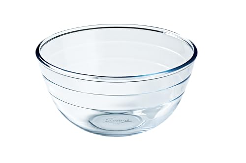 Ôcuisine® Bowl Glass Round Mixing & Prep Bowls | Extreme Resistance | Oven Safe - Freezer Safe - Microwave Safe | Borosilicate Glass | Made in France (Mixing Bowl 1LT (Pack of 2)) - Image 4