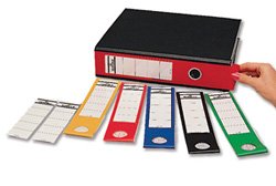 New, Durable Ordofix Spine Labels Self-adhesive PVC for Lever Arch File Red Ref 8090/03 [Pack 10]