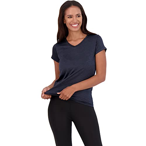 5 Pack: Womens V Neck T-Shirt Ladies Yoga Top Athletic Tees Active Wear Gym Workout Zumba Exercise Running Essentials Quick Dry Fit Dri Fit Moisture Wicking Basic Clothes - Set 1,L #TOP1