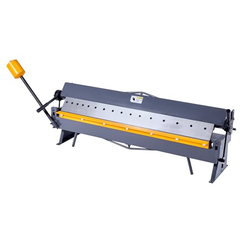 VEVOR Box and Pan Brake, 48 in Sheet Metal Bending Brake,16-Gauge Mild Steel Capacity, 0-135 Degree Adjustable, Metal Bender Machine with 16 Fingers, Heavy-Duty Aluminum Folder for Precise Bending