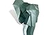 Elephant Head Paper Sculpture,Pre-cut DIY Papercraft Kit,Handmade Wide Animal,3D Paper Art,Dark Green Color,Low Poly Wall Decor,All Accessories Included,DIY Teens Gift