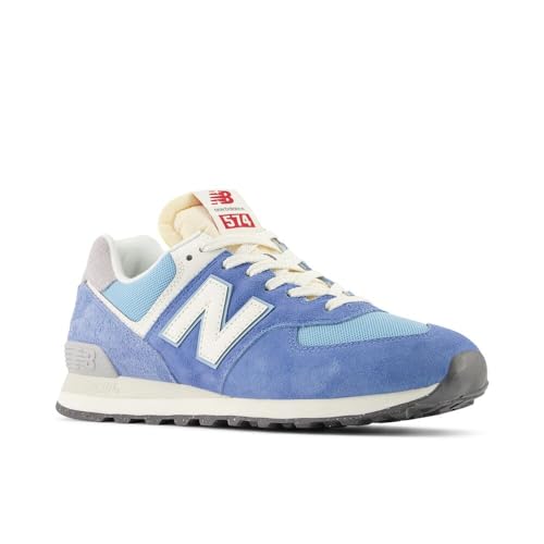 New Balance Unisex 574 V2 70s Racing Sneaker,Blue Laguna/Sea Salt,Men 12 / Women 13.5
