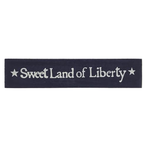 VHC Brands Sweet Land Of Liberty Blue Wooden Sign...