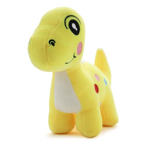 Image of Yellow Dino Soft Plush Toy for Kids Stuffed Soft Toy with Cute Hug-Friendly Plush for Babies, Toddlers & Children Safe, Lightweight & Easy to Clean (26CM)