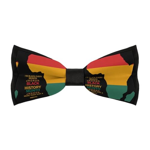 JYYAU Black History Month Bow Tie Adjustable Necktie For Men Business Fashion Pre-tied Tie Neckwear Novelty Accessory For Weddings Party Festival