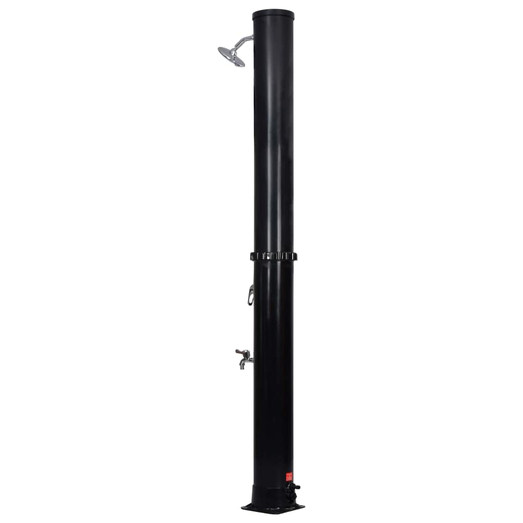 Douche Solaire d'extérieur 40 L avec Pomme de Douche 15 cm et Robinet, résistante aux UV en PVC Aluminium Laiton, Accessoire Piscine Spa pour Nettoyage Entretien Jardin
