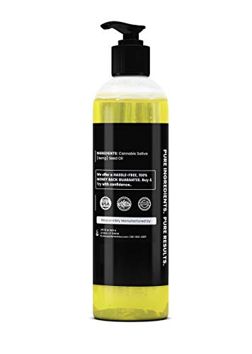 Premium Hemp Seed Oil, 8 fl oz, Cold Pressed & Unrefined, Food Grade, Natural, Cruelty-Free & Preservative-Free, BPA… - Image 3