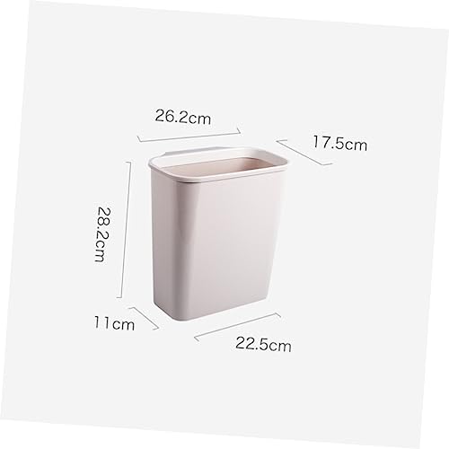 Caneca de basura rectangular beige para cocina miniatura 2