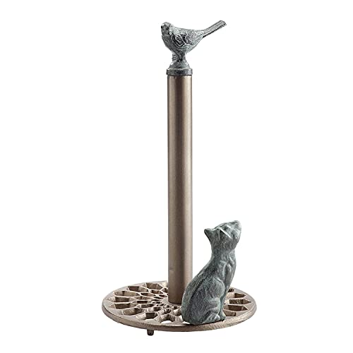 Cat and Bird Paper Towel Holder
