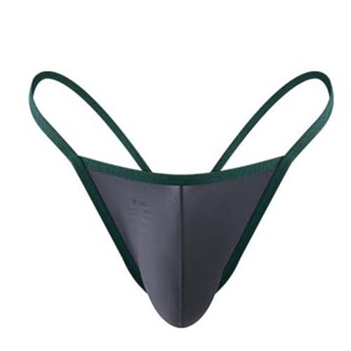 Generisch Calzoncillos para hombre, ropa interior clásica para hombre, tanga de talle bajo, para verano, sexy, de secado rápido, transpirable, sin costuras, de seda de hielo, gris, XL