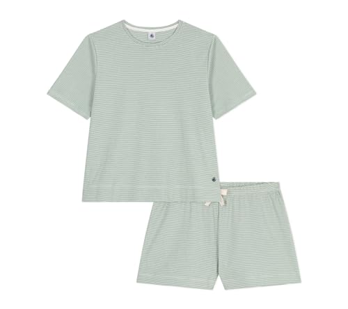 Pyjama short femme en coton rayé Petit Bateau pour vos soirées