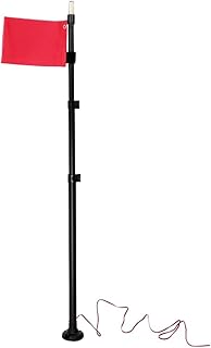 SPORTARC 58-130 cm Kayak Safety Flag for Boat Canoe Yacht Dinghy Safety Flag With Mount Pole, Light Combo For Kayak Canoe Boat Dinghy