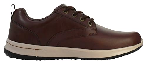 Skechers Men's Delson-Antigo Oxford, Red/Brown, 10.5 M US