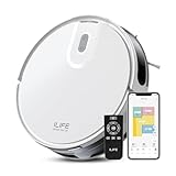 ILIFE V20 Robot Vacuum Cleaner and Mop, 5000Pa Suction, Laser Navigation,140min Runtime,App/Alexa/Google Compatible Smart Robot Vacuum Cleaners for Hard Floors and Carpets (V20)