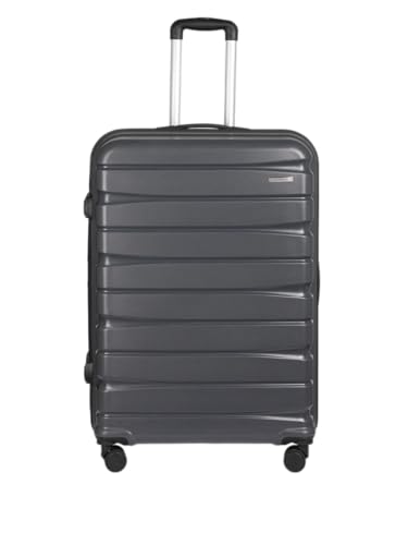 Image of Teakwood 76 CM Unisex Trolley Bag for Travel, Hard Cabin Trolley Large Travel Suitcase Bag, Lock System 360 Degree 8 Rotating Wheels (76 CM, Dark Grey)