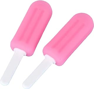 Aligner Chewies, Medical Grade Silicone Orthodontics Chewies for Invisalign Aligner Trays, Popsicle-shaped 4 Chewies (Peach)