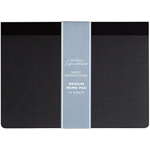 C.R. Gibson CM31-24040 Undated Weekly Planner Notepad for Desks and Home Offices, 75 Sheets, 8'' W x 6'' H, Black Cover